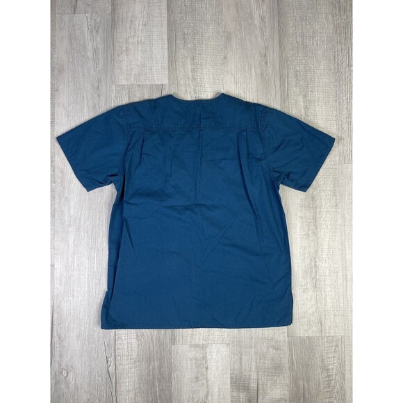 Carhartt Turquoise Ribstop Utility Scrub Top Double Breadt Pocket Size S - Picture 8 of 8